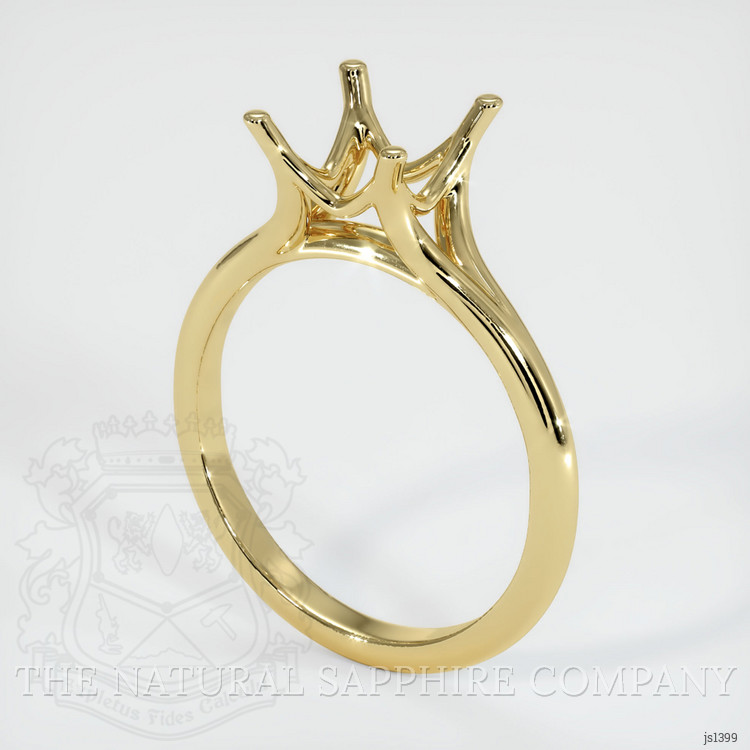 18K Yellow Gold Solitaire Ring Setting