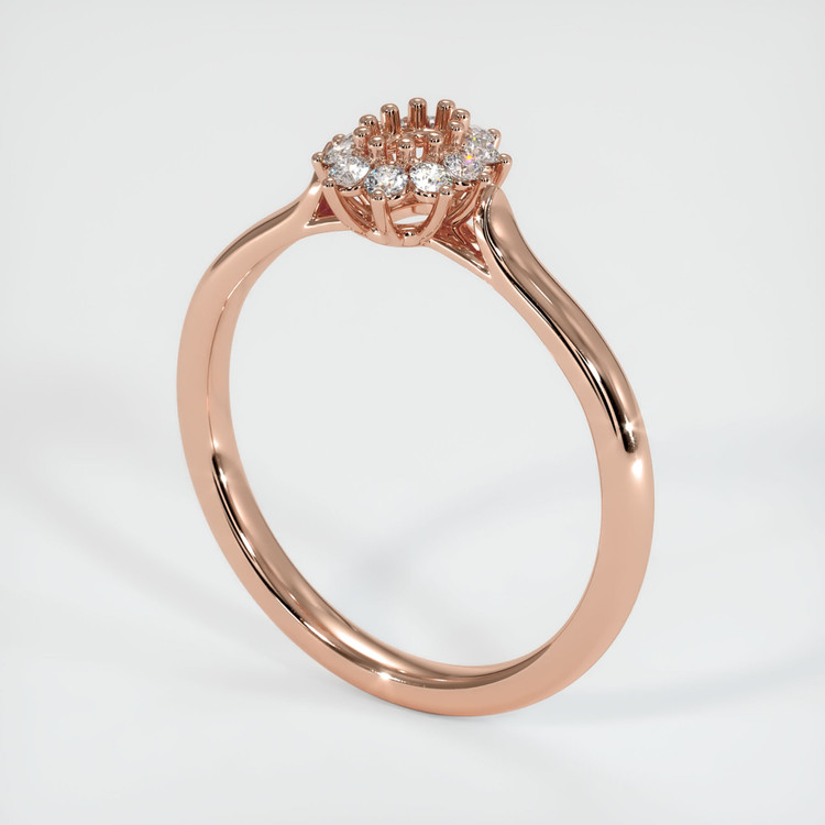 14K Rose Gold Antique Style Ring Setting