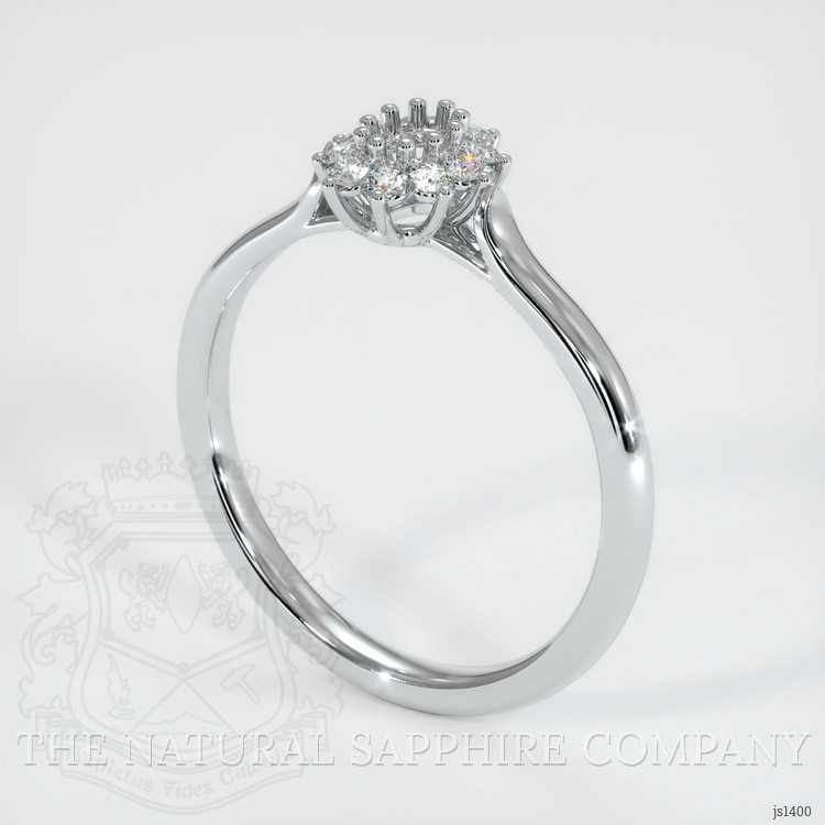 10K White Gold Antique Style Ring Setting