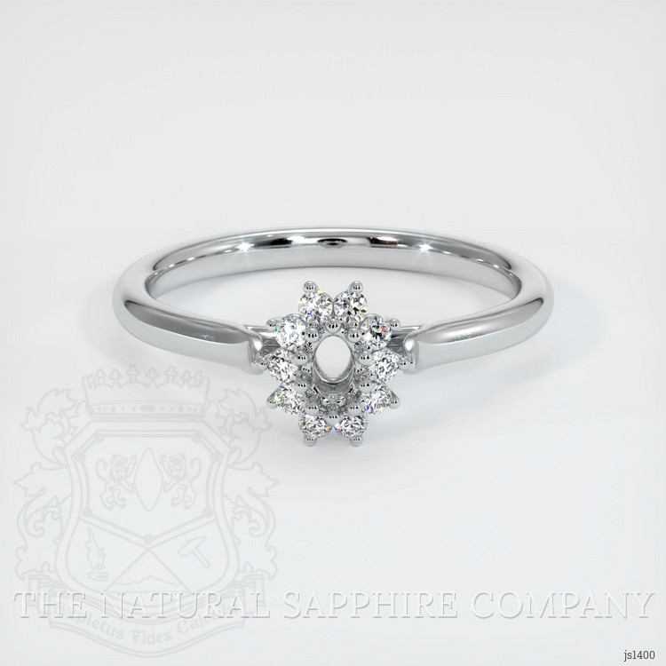 14K White Gold Antique Style Ring Setting