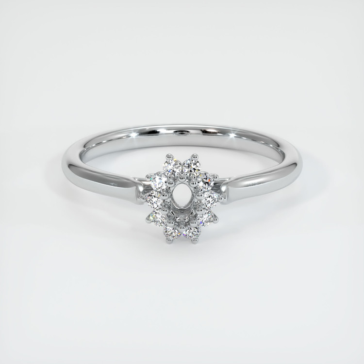 14K White Gold Antique Style Ring Setting
