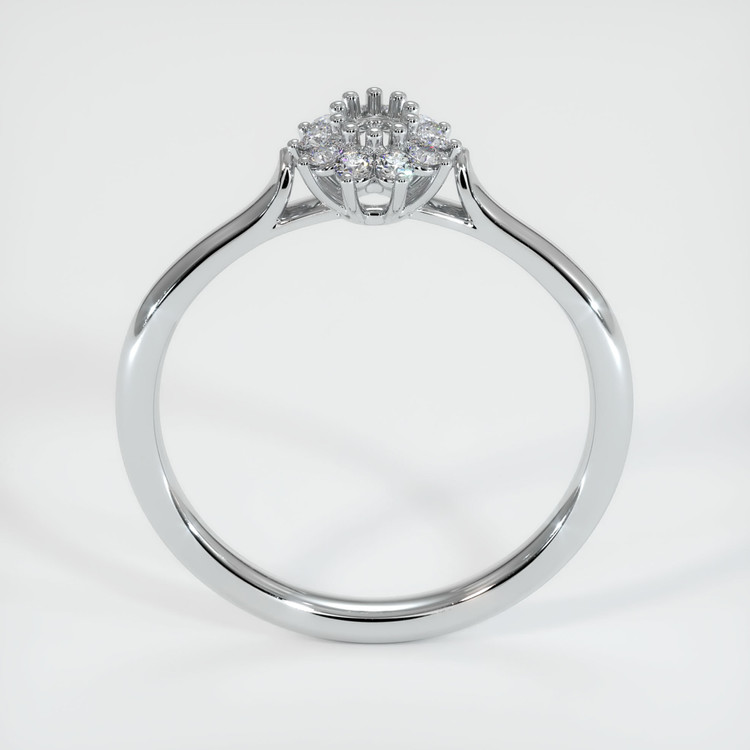 14K White Gold Antique Style Ring Setting