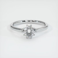 18K White Gold Antique Style Ring Setting Image