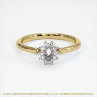 14K White & Yellow Antique Style Ring Setting Image