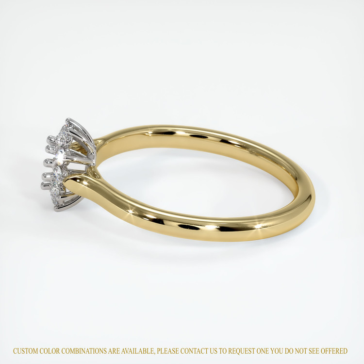 14K White & Yellow Antique Style Ring Setting