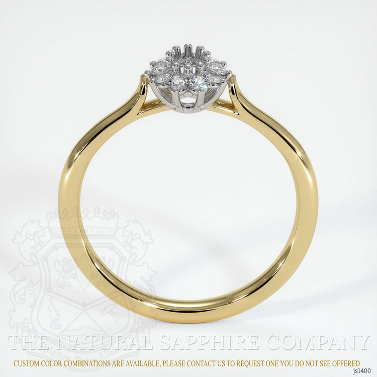14K White & Yellow Antique Style Ring Setting