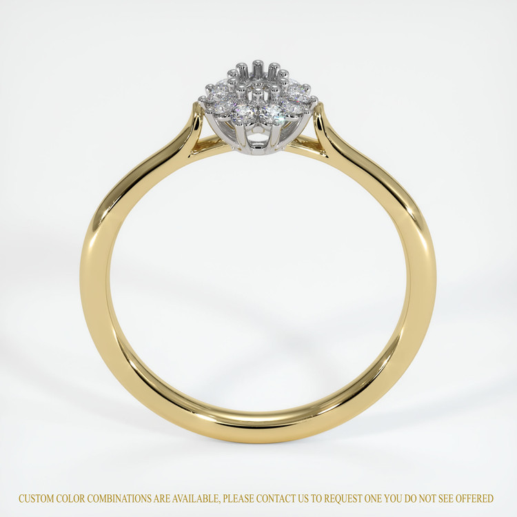 14K White & Yellow Antique Style Ring Setting