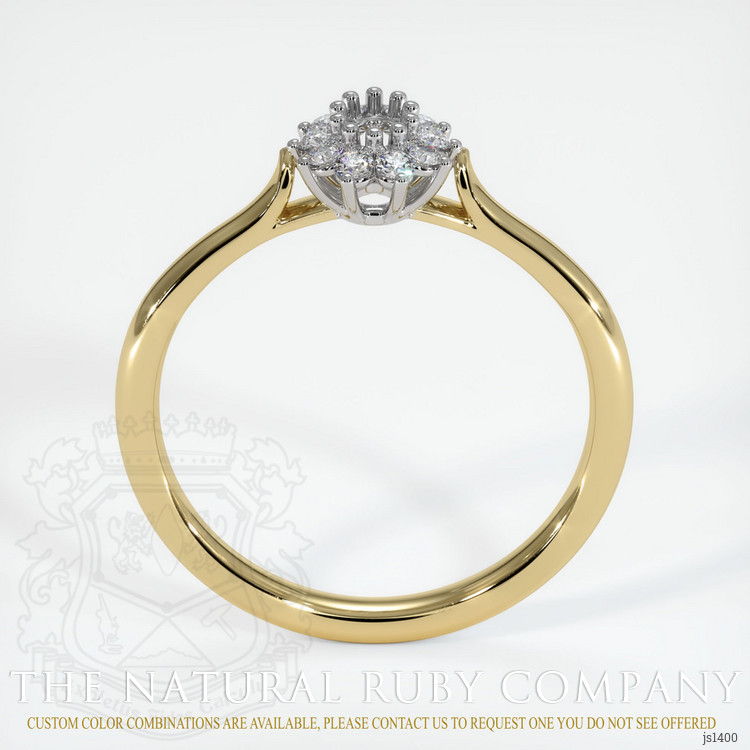 14K White & Yellow Antique Style Ring Setting