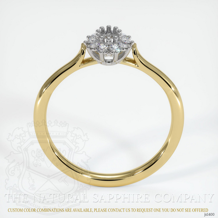 18K White & Yellow Antique Style Ring Setting