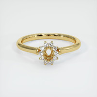 18K Yellow Gold Antique Style Ring Setting Image