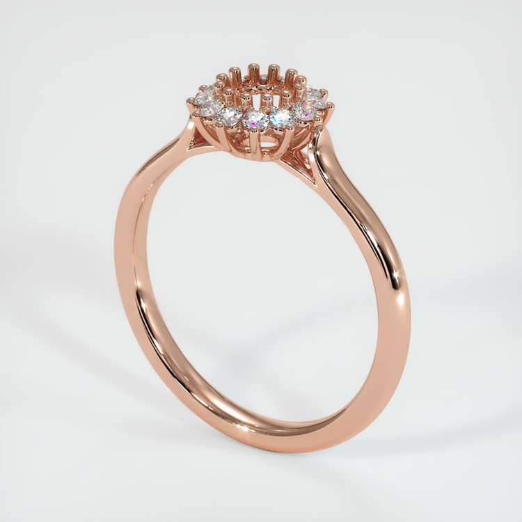 14K Rose Gold Antique Style Ring Setting