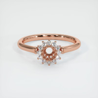 14K Rose Gold Antique Style Ring Setting Image