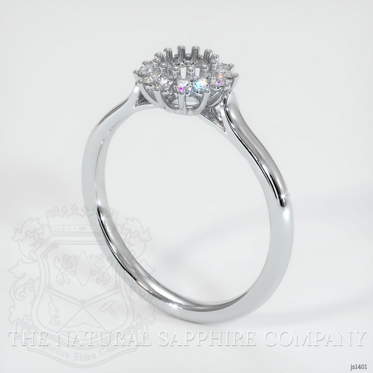 10K White Gold Antique Style Ring Setting
