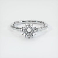 14K White Gold Antique Style Ring Setting Image