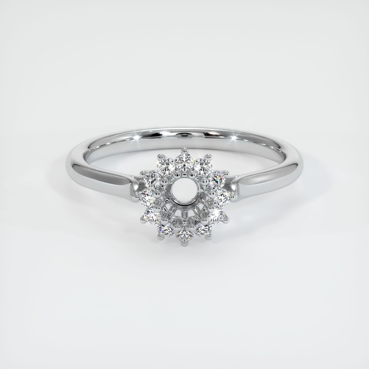 14K White Gold Antique Style Ring Setting