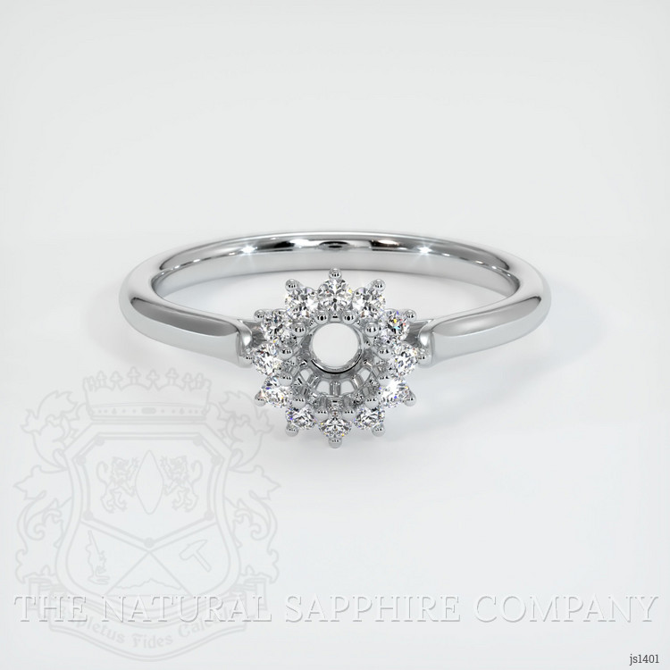 14K White Gold Antique Style Ring Setting