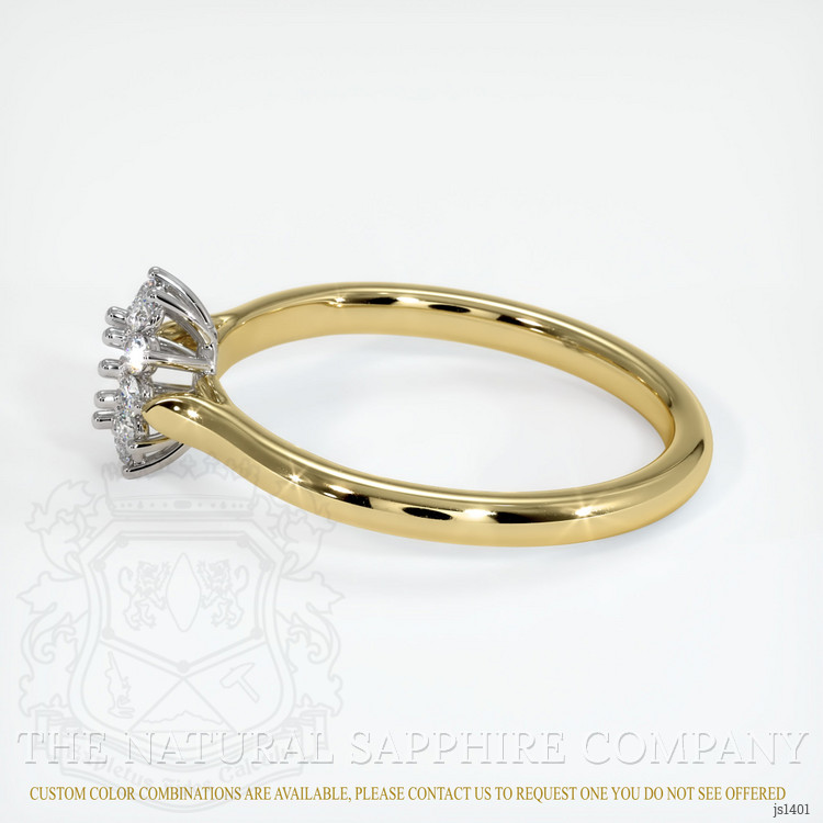 18K White & Yellow Antique Style Ring Setting