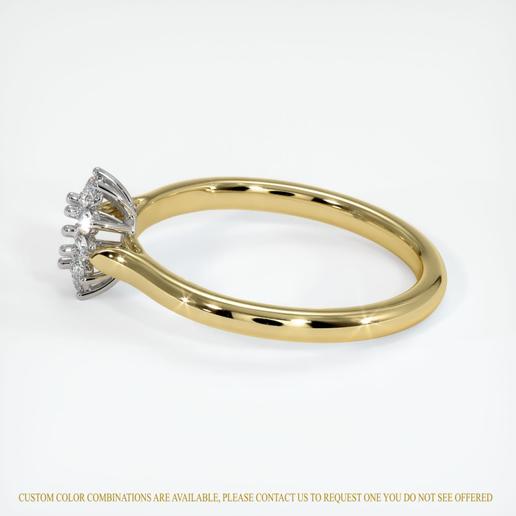 18K White & Yellow Antique Style Ring Setting