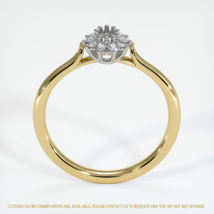 18K White & Yellow Antique Style Ring Setting