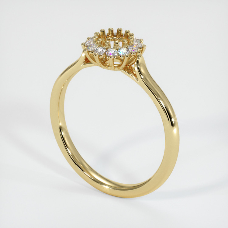 14K Yellow Gold Antique Style Ring Setting