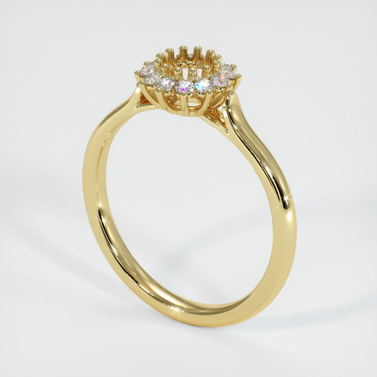 18K Yellow Gold Antique Style Ring Setting