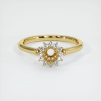 18K Yellow Gold Antique Style Ring Setting Image
