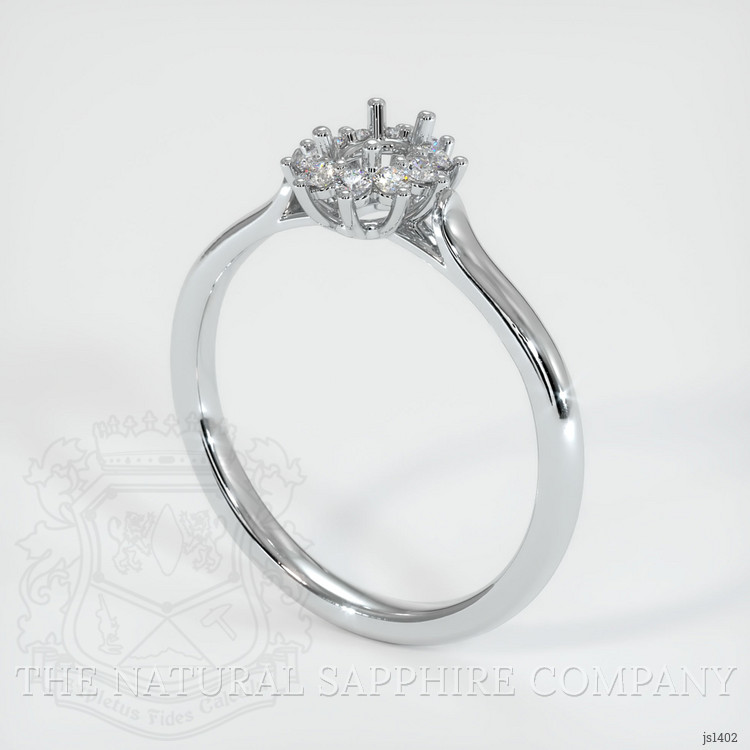 10K White Gold Antique Style Ring Setting