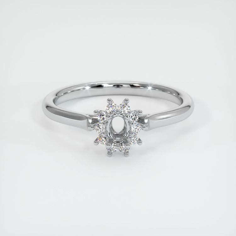 10K White Gold Antique Style Ring Setting
