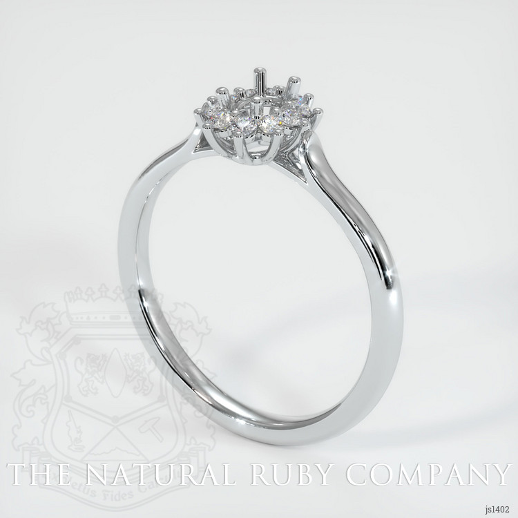 14K White Gold Antique Style Ring Setting