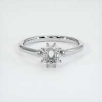 14K White Gold Antique Style Ring Setting Image