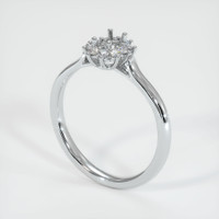 Antique Style Alexandrite Ring 0.54 Ct., 18K White Gold Combination Setting