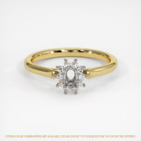 14K White & Yellow Antique Style Ring Setting Image