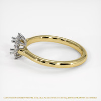 14K White & Yellow Antique Style Ring Setting Image