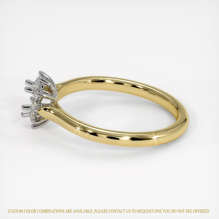 14K White & Yellow Antique Style Ring Setting