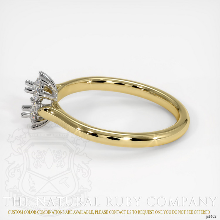 14K White & Yellow Antique Style Ring Setting