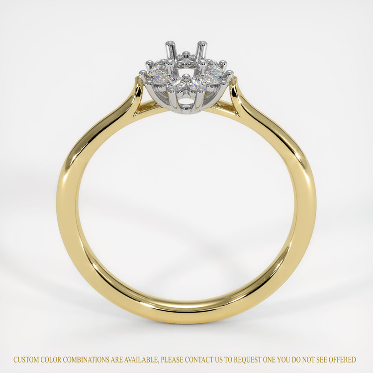 14K White & Yellow Antique Style Ring Setting