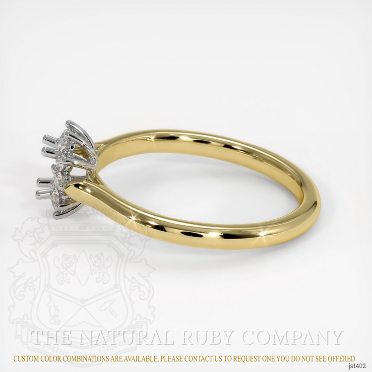 18K White & Yellow Antique Style Ring Setting