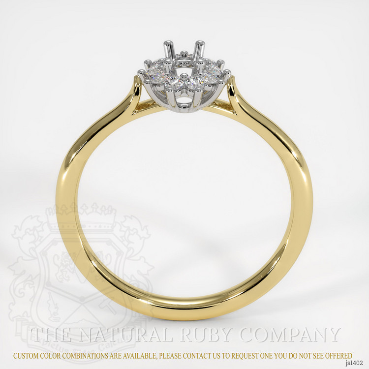18K White & Yellow Antique Style Ring Setting