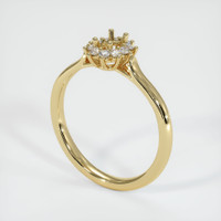 14K Yellow Gold Antique Style Ring Setting Video