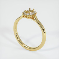 Antique Style Ruby Ring 0.97 Ct., 18K Yellow Gold Combination Setting
