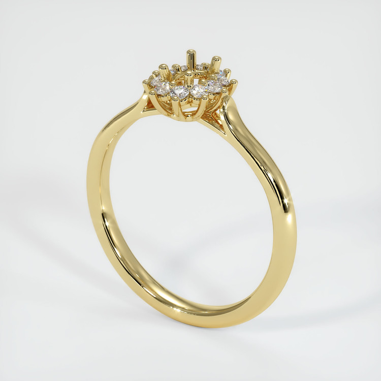 18K Yellow Gold Antique Style Ring Setting