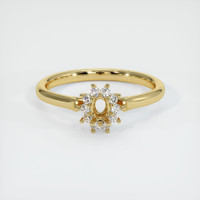 18K Yellow Gold Antique Style Ring Setting Image