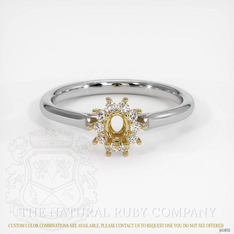 14K Yellow & White Antique Style Ring Setting