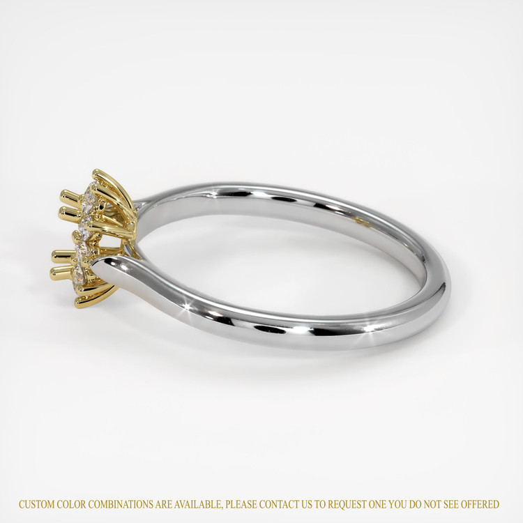 14K Yellow & White Antique Style Ring Setting