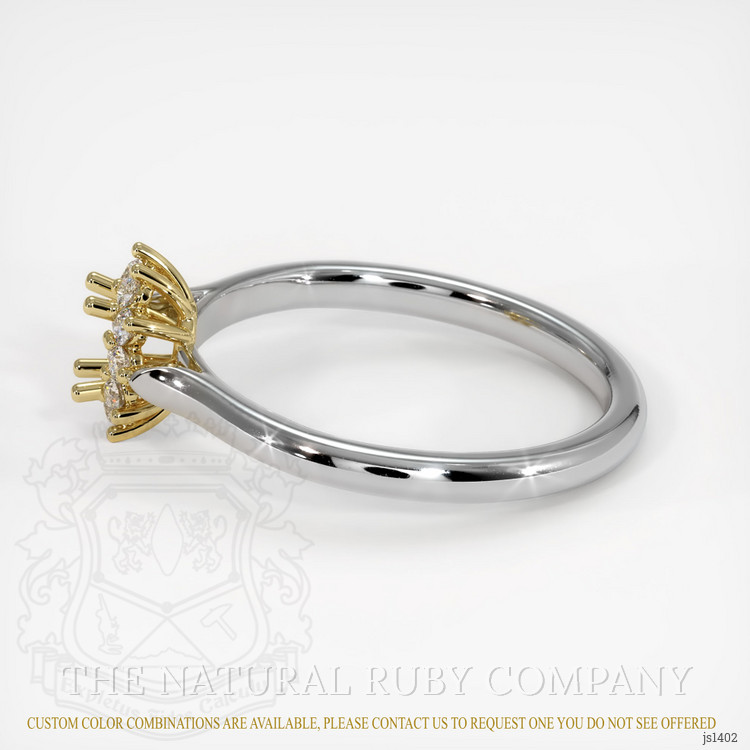 14K Yellow & White Antique Style Ring Setting