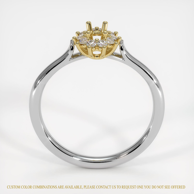 14K Yellow & White Antique Style Ring Setting