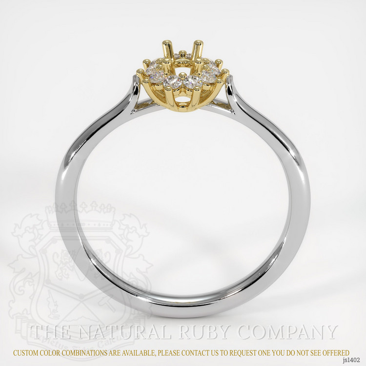 14K Yellow & White Antique Style Ring Setting