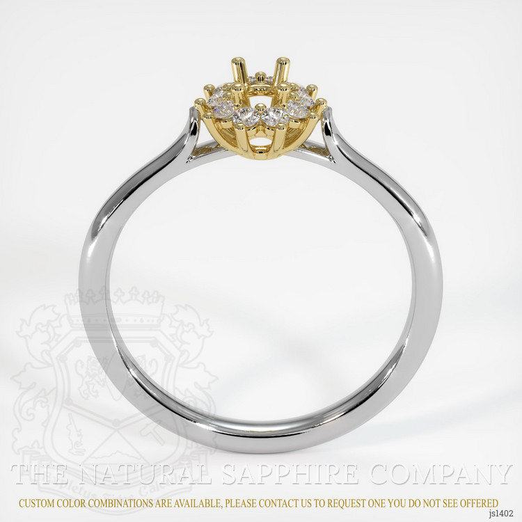 18K Yellow & White Antique Style Ring Setting