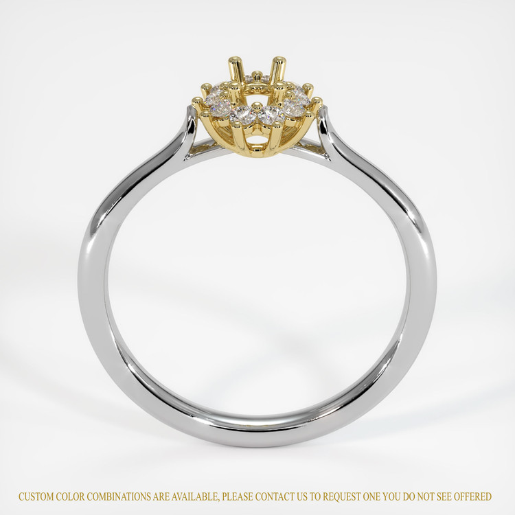 18K Yellow & White Antique Style Ring Setting