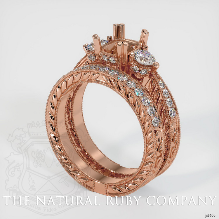 14K Rose Gold Antique Style Ring Setting